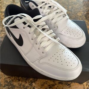 Jordan Men's White and Black Sneakers